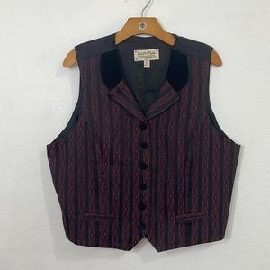 Wah Maker Vintage Collection vest w black velour trim/buttons